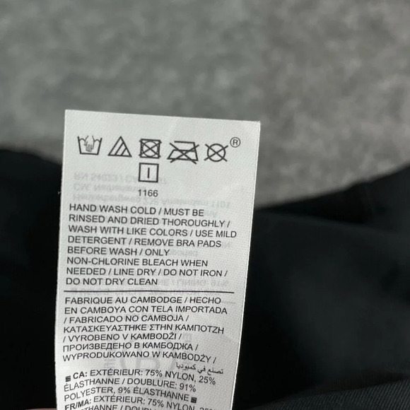 Athleta Square Neck V Cup One Piece Swimsuit Womens 36B/C Black Slimming - Picture 9 of 13